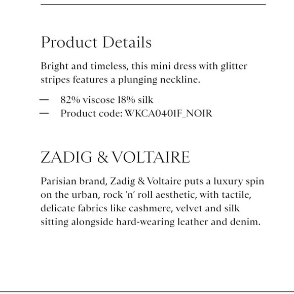 NWT Zadig & Voltaire | “Rain Glitter” Silk-Blend Mini Dress - Picture 6 of 16